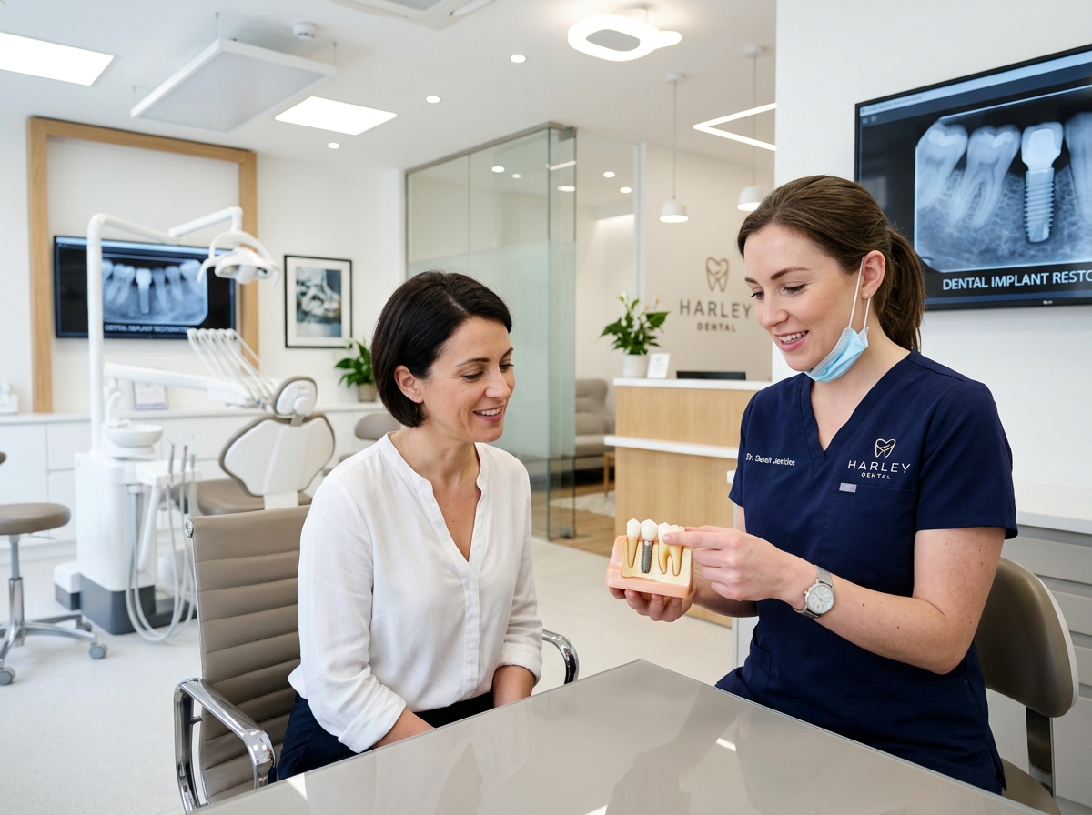 Permanent titanium dental implants at The Tooth Place Hubli